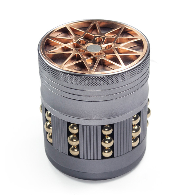 DPAG108 Steel Ball Design Four layers 63mm Diameter Aluminum Tobacco herb grinder