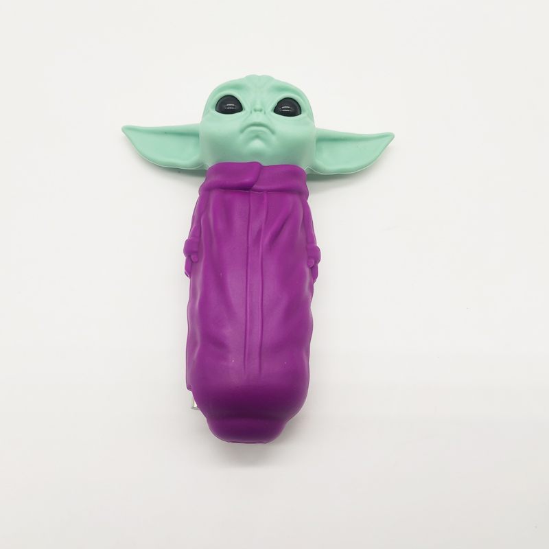 DPSP005 Yoda Dabs Application Tobacco Glass Portable Outdoor Silicone Dabs Rig