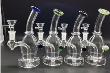 DPGWP001 Mini Glass Bong Water Pipes Pyrex Oil Rigs Glass Bong for Smoking  with 14MM  funnel  bowl