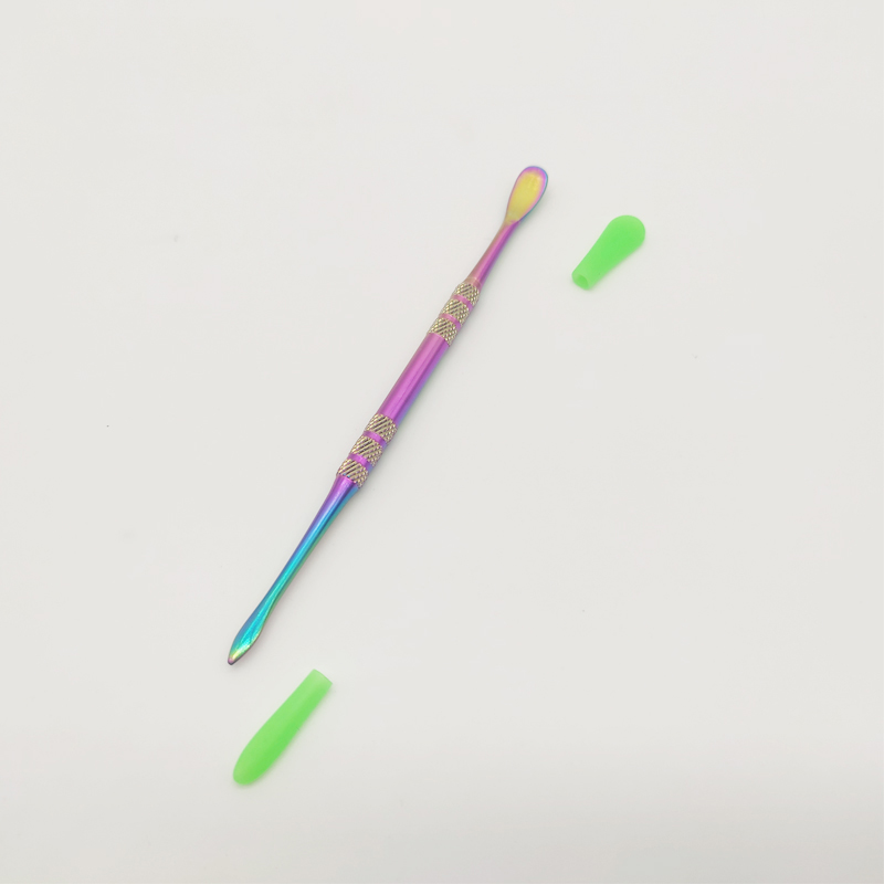 DPSD007 Rainbow effect  Wax Dabber Tool with silicone tips Stainless Steel