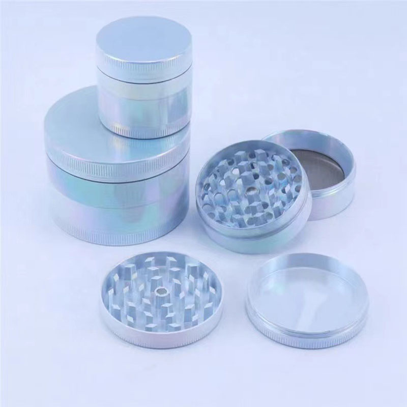 DPAG081 Gradient White colour Zinc Alloy Herb Grinder 40mm Diameter, 4-Layer Grinder