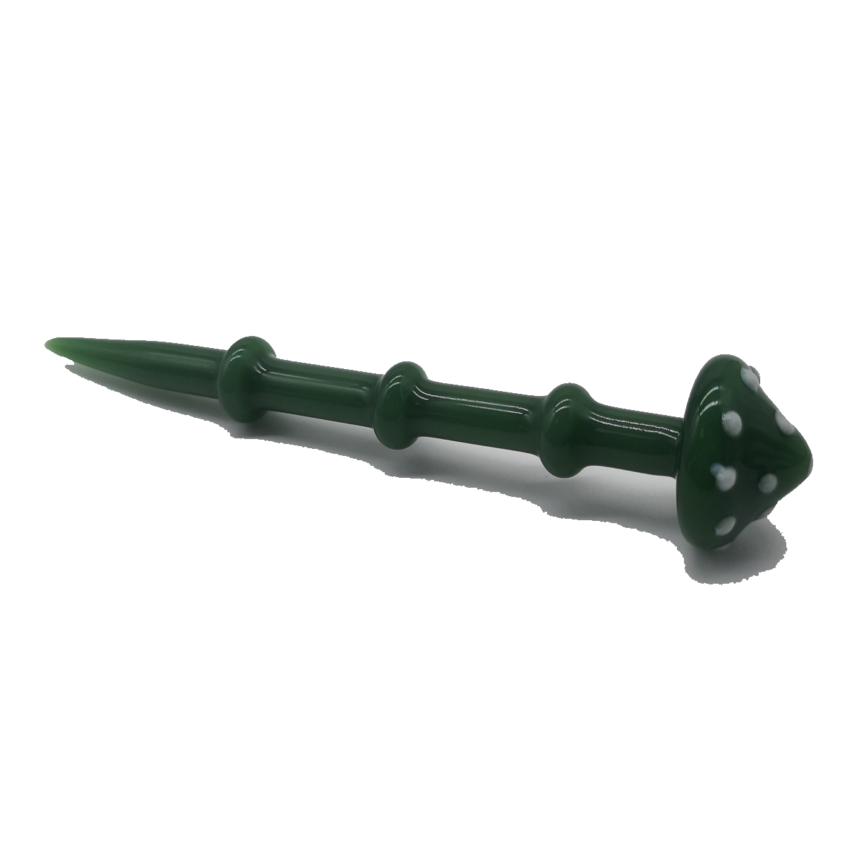 DPGD008 4.3 Inches Mushroom Glass Dabber Green Special Heady Glass Dab Tool