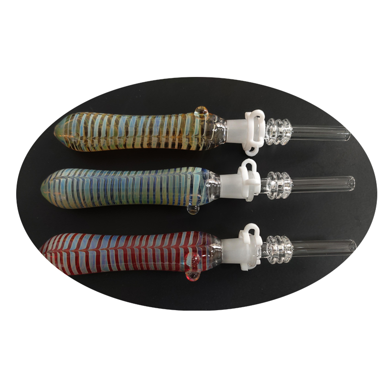 DPGHS005 4.25”New Glass NC kit with 10mm male quartz tip and 10mm platic clip