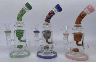 DPGWP009 8.3inch US colored glass bong, with 14mm female joint