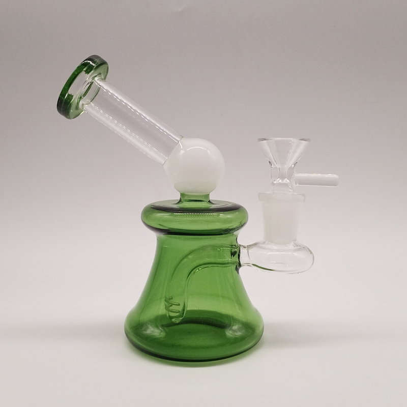 DPGWP025 5.5 inch  colored glass bong  with 14mm funnel bowl