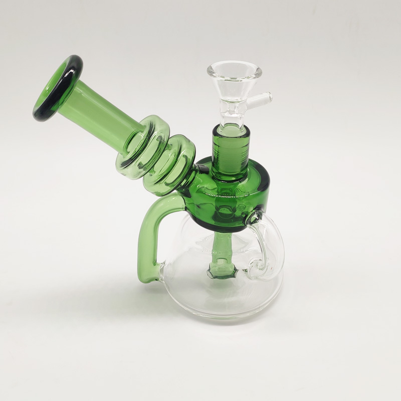 DPGWP038 6.5 inch colored recycler glass water pipe