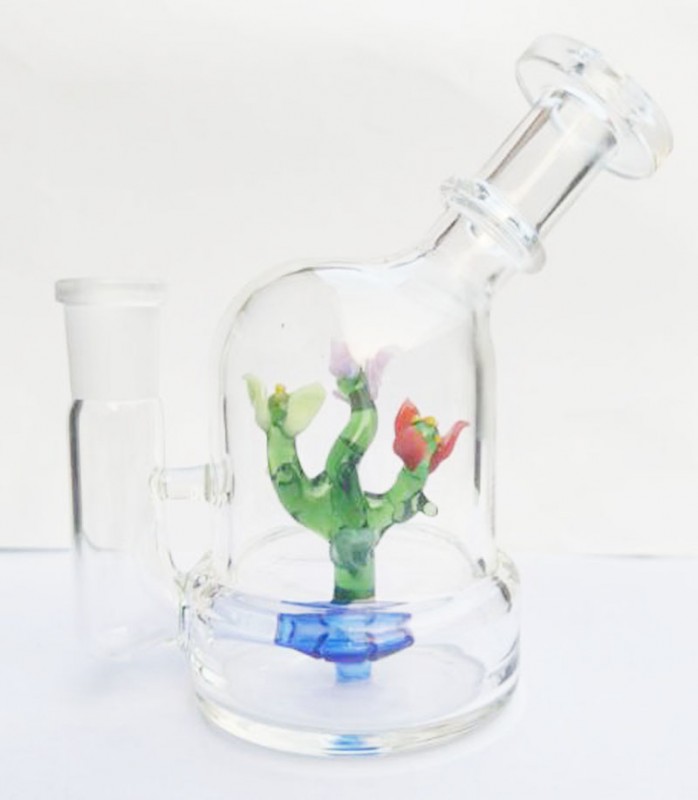 DPGWP059 Mini Clear Glass bong with 14mm funnel bowl