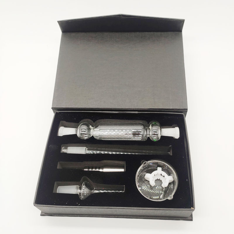 DPGHS001B (14FM)(ST) 14mm Nectar Collector Kit with stainless steel  tip, glass tip and plastic clip