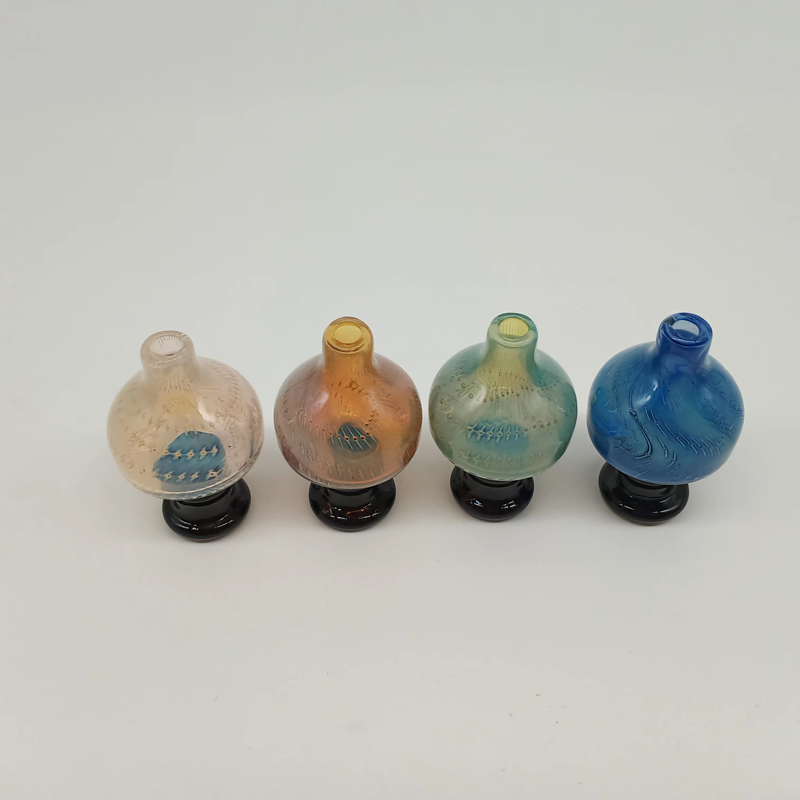 DPGCC007 New Bubble Carb Cap with Thick Pyrex Colorful Glass Tops Carb Caps