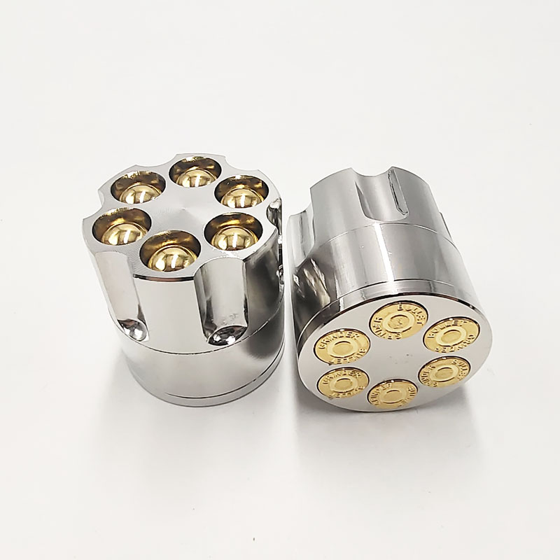 DPAG053 Dia. 42mm Bullet Design Three Layers Zinc Smoke Grinder