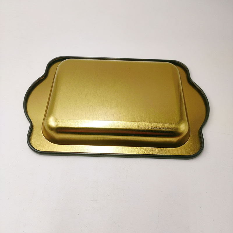 RT212E-1 212*142*23 mm Metal Tin Rolling Tray, with two side ears